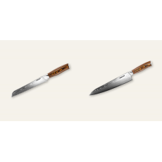 Nôž na pečivo Seburo SARADA Damascus 195mm + Šéfkucharský nôž Seburo SUBAJA Damascus 250mm