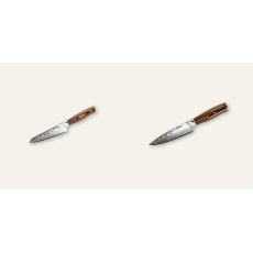 Honesuki (vykosťovací, univerzálny) nôž Seburo SUBAJA Damascus 130mm + Šéfkucharský nôž Seburo SUBAJA Damascus 150mm
