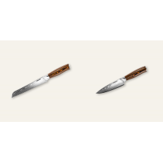 Nôž na pečivo Seburo SARADA Damascus 195mm + Šéfkucharský nôž Seburo SUBAJA Damascus 150mm